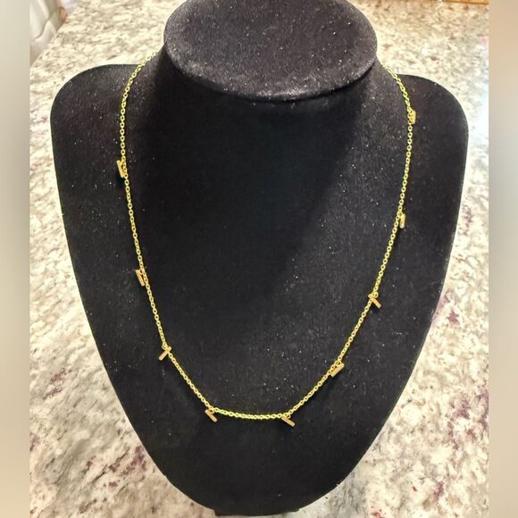 NEW ADORNIA 14k Gold Plated Multi Bar Layering Necklace - Picture 2 of 4